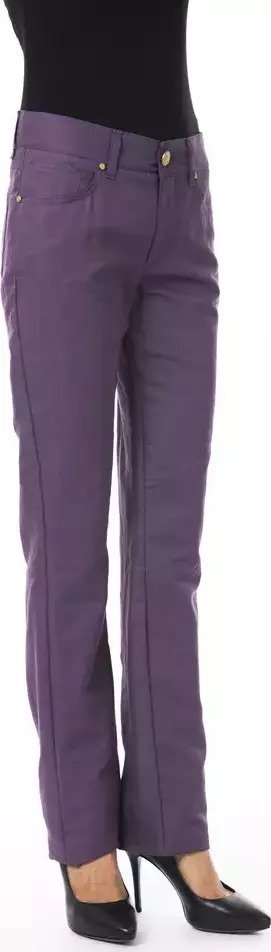 Purple Cotton Women Pant