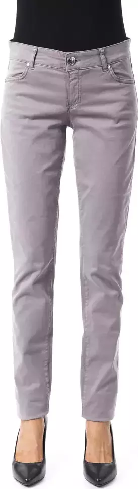 Gray Cotton Women's Pant