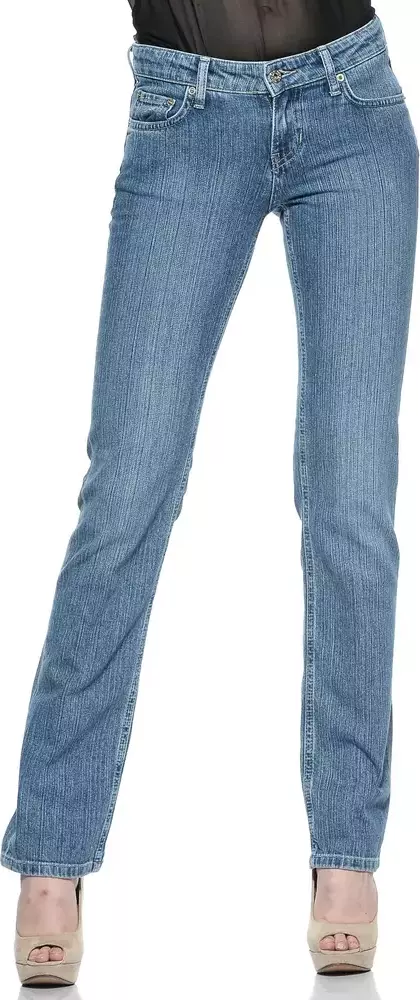 Light Blue Cotton Women Jeans