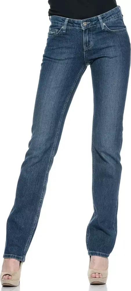 Blue Cotton Women Jeans