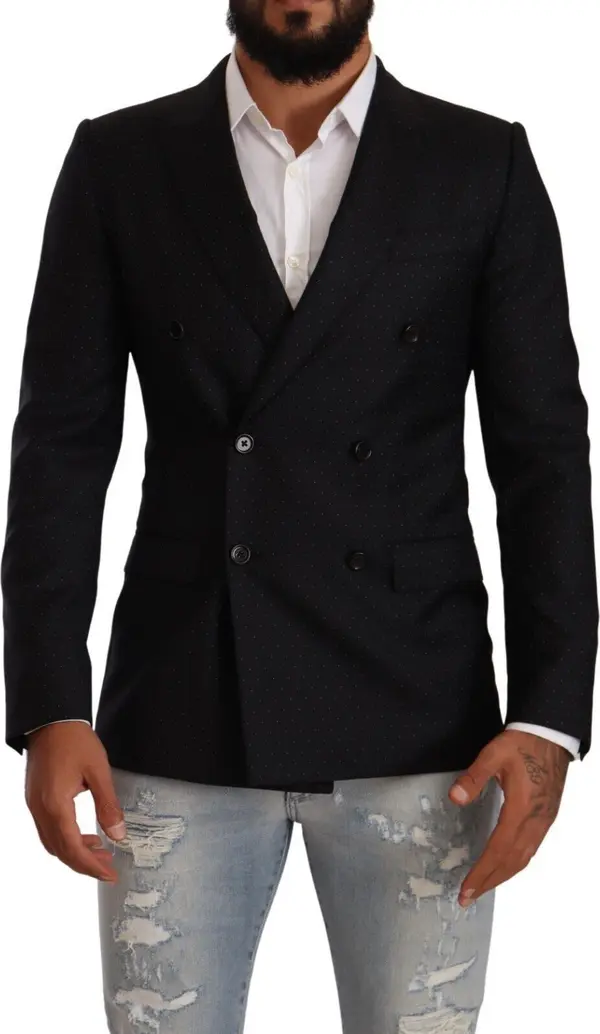 Black Dotted Double Breasted MARTINI Jacket