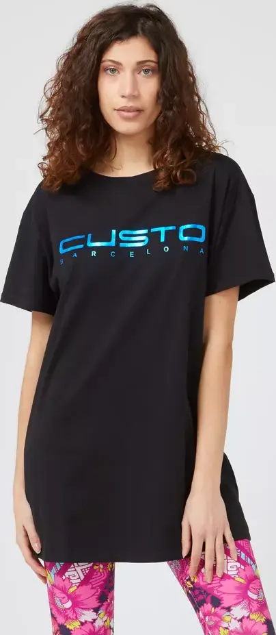 Blue Cotton Women T-Shirt
