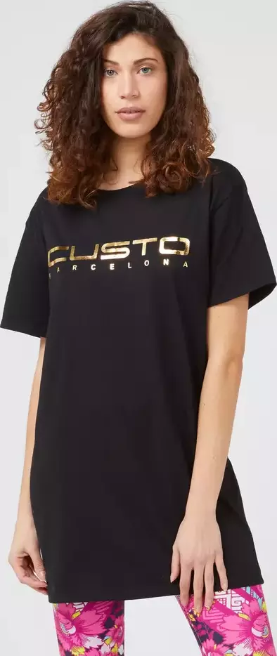 Black Cotton Women T-Shirt