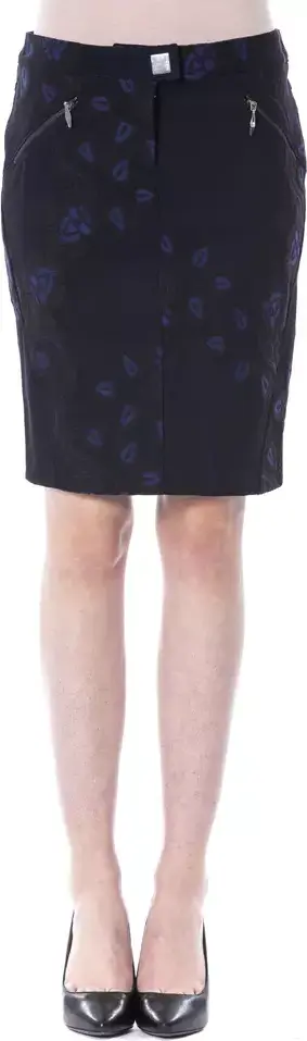 Blue Cotton Women Skirt