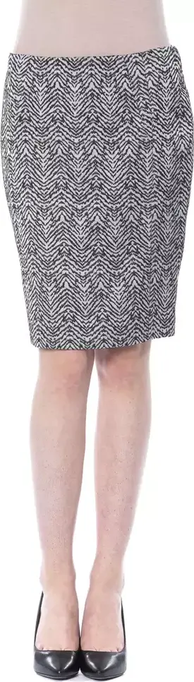 Black Viscose Women Skirt