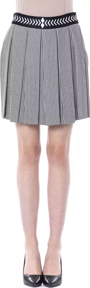 Black Viscose Women Skirt