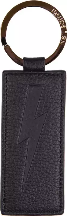 Blue Leather Men's Keychain