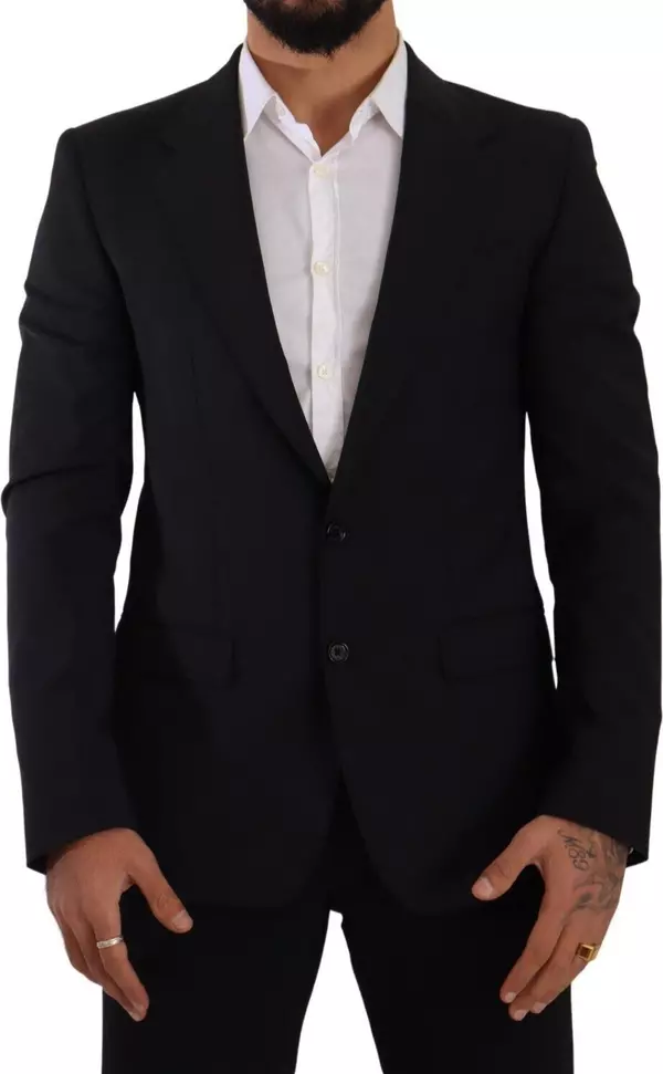 Black Slim Fit Vest 2 Button MARTINI Blazer