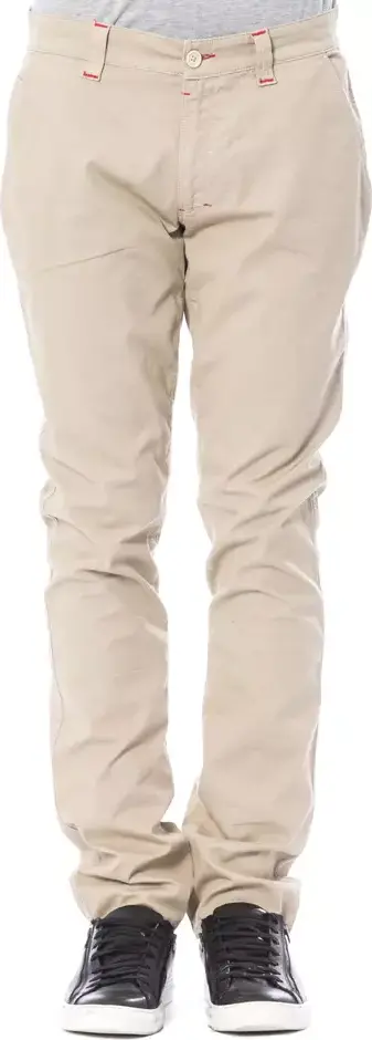 Beige Cotton Men Chino Pant