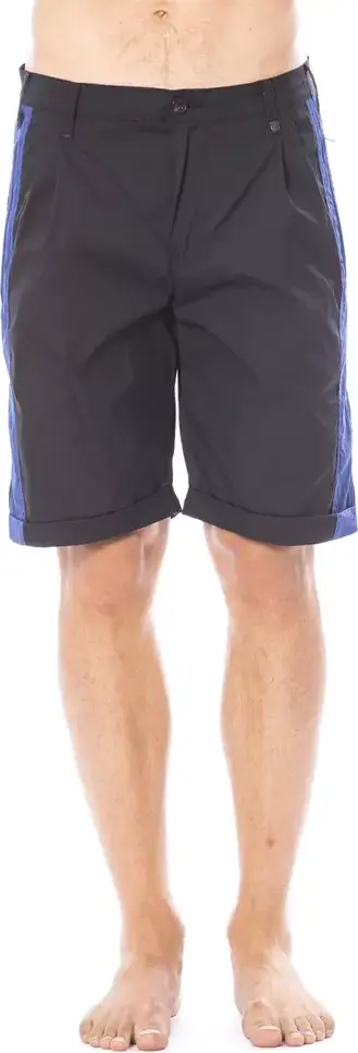 Black Cotton Men's Casual Short