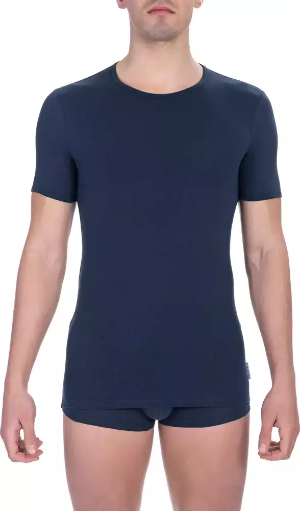 Blue Cotton Men's T-Shirt
