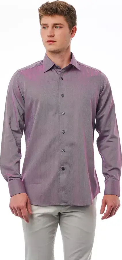 Burgundy Cotton Men Shirt