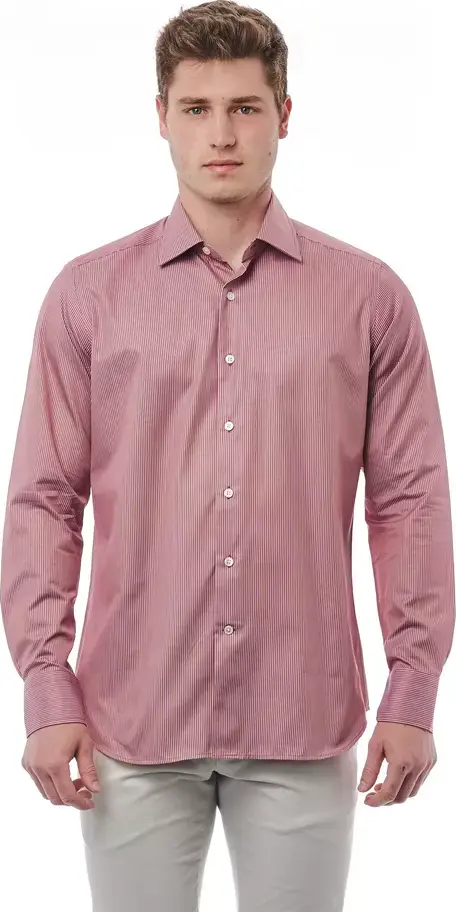 Red Cotton Men Shirt