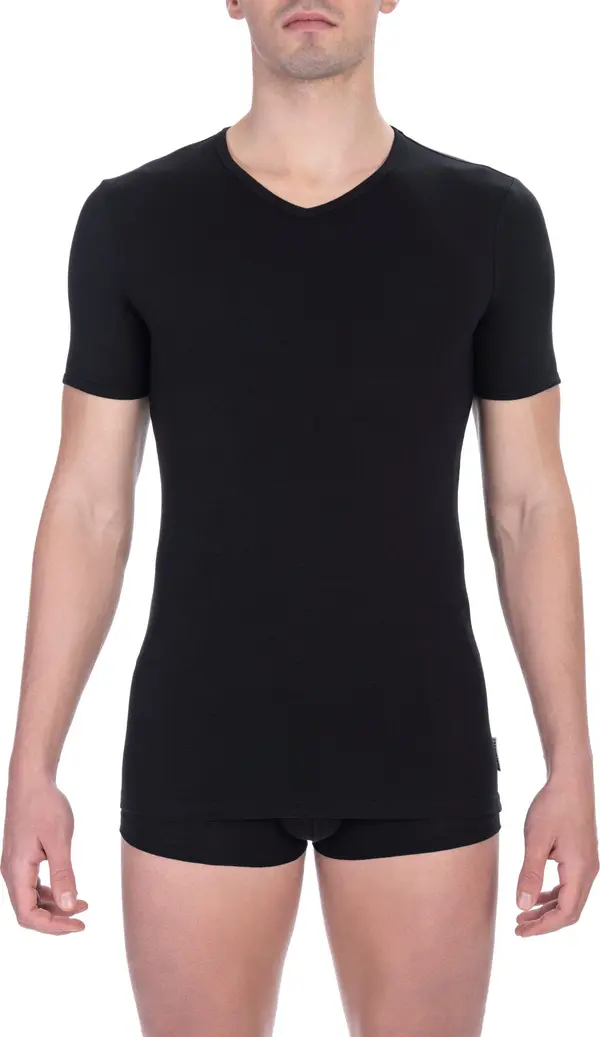 Black Cotton Men T-Shirt