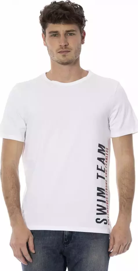 White Cotton Men T-Shirt