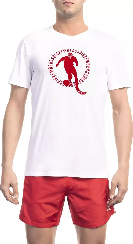 White Cotton Men's T-Shirt