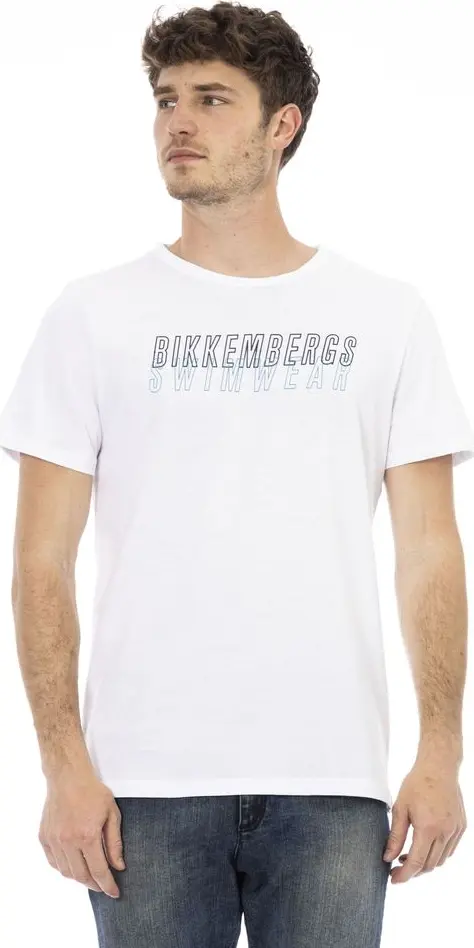 White Cotton Men T-Shirt