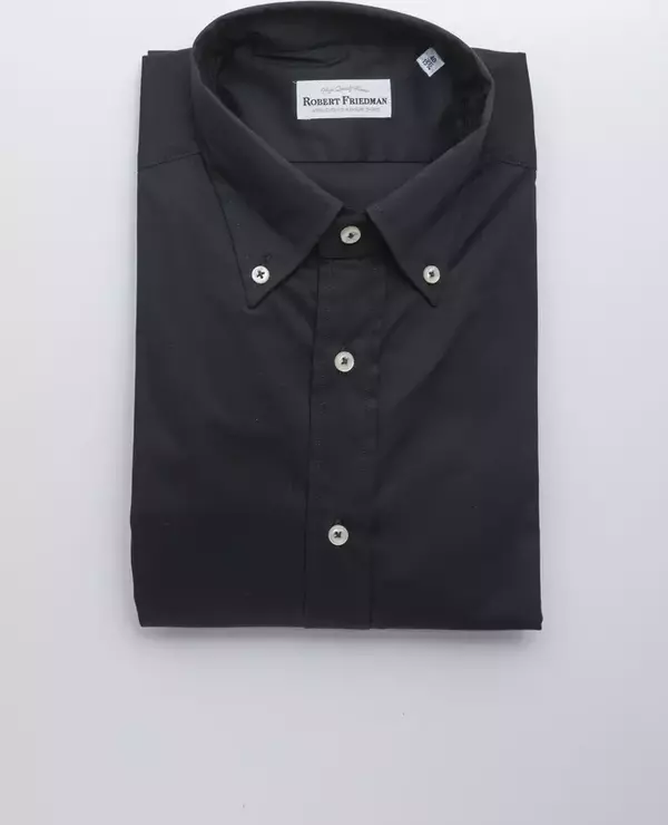 Black Cotton Men Shirt