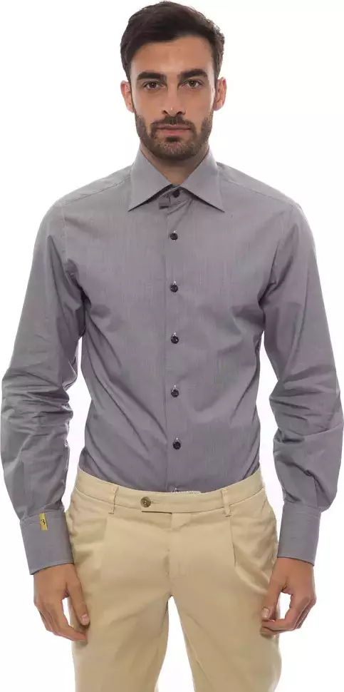 Black Cotton Men Shirt