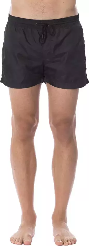 Black Polyester Men's Swimshorts
