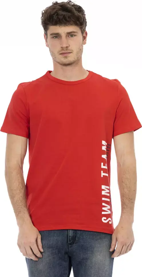 Red Cotton Men T-Shirt