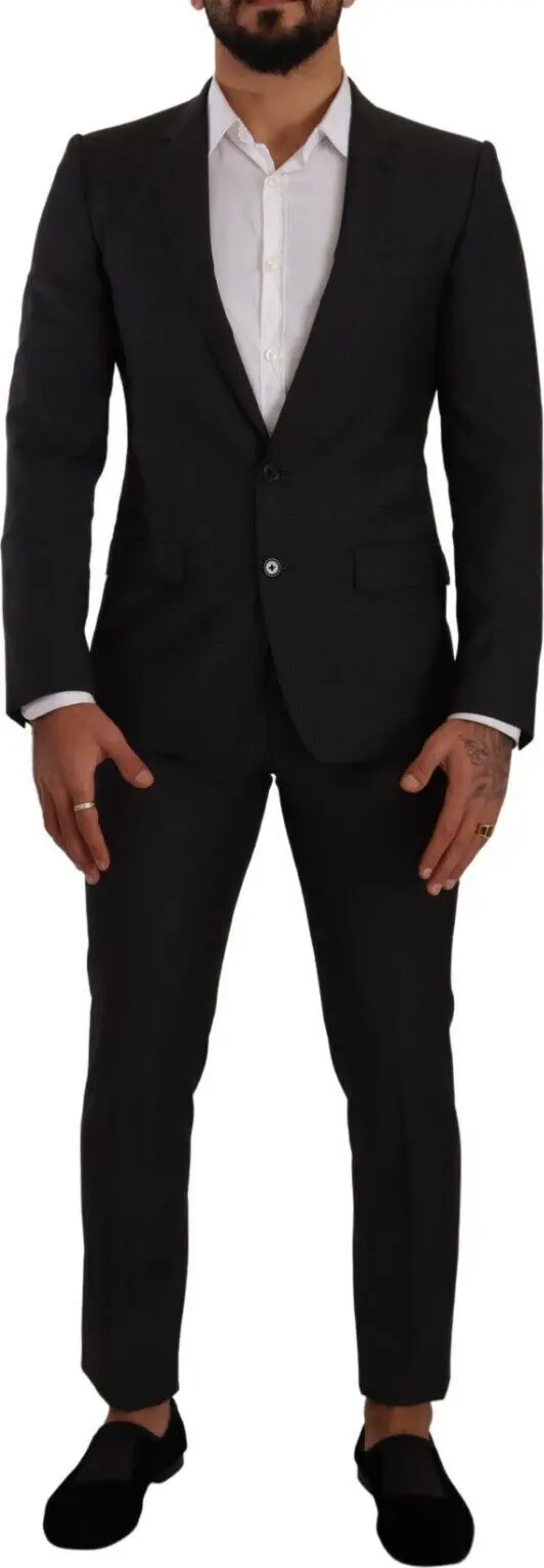 Black MARTINI Single Breasted 2 Piece Suit