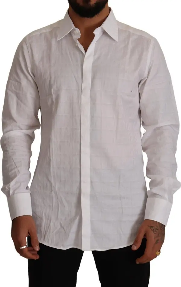 White GOLD Cotton Slim Fit Dress Formal Shirt
