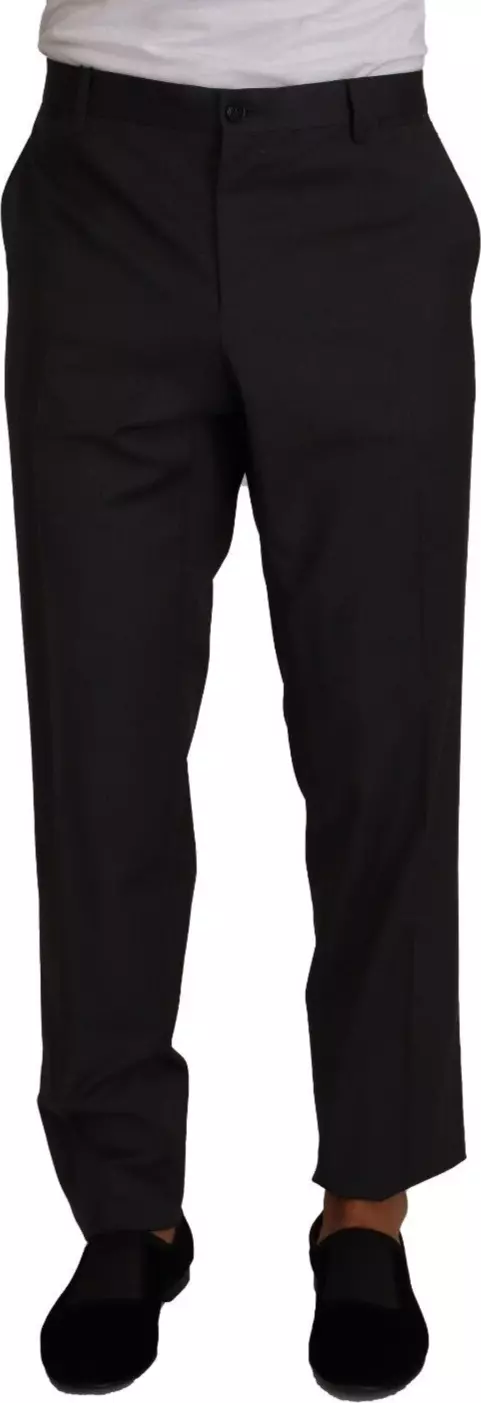 Gray Wool Formal Tuxedo Trouser Dress Pants