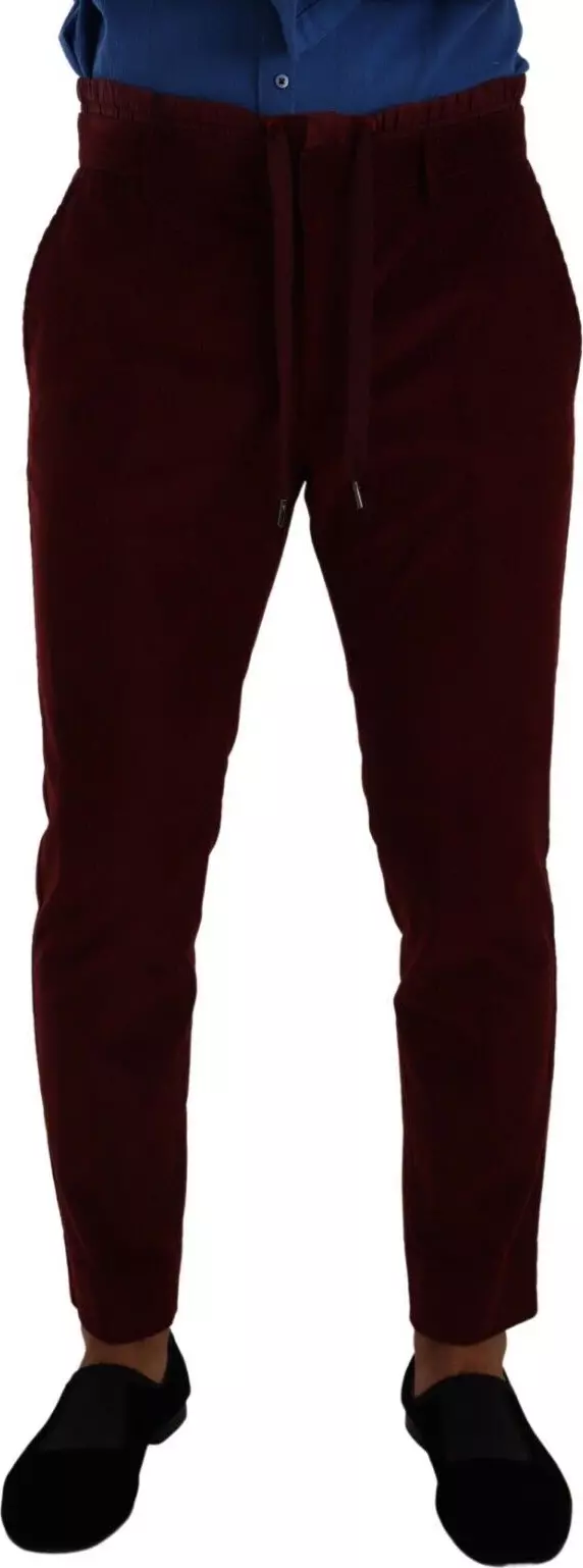 Bordeaux Velvet Mens Formal Trouser Dress Pants