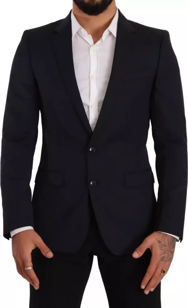 Dark Blue Single Breasted Coat MARTINI Blazer