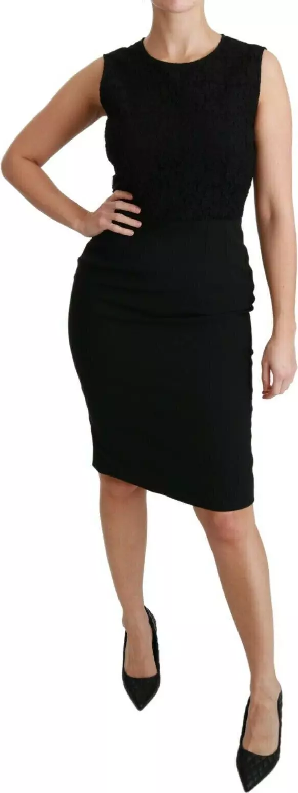 Black Lace Gown Bodycon Sheath Dress