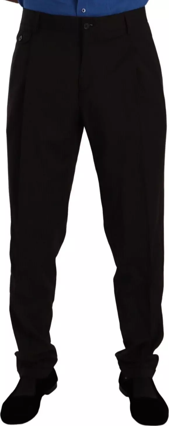 Brown Wool Skinny Formal Dress Pants