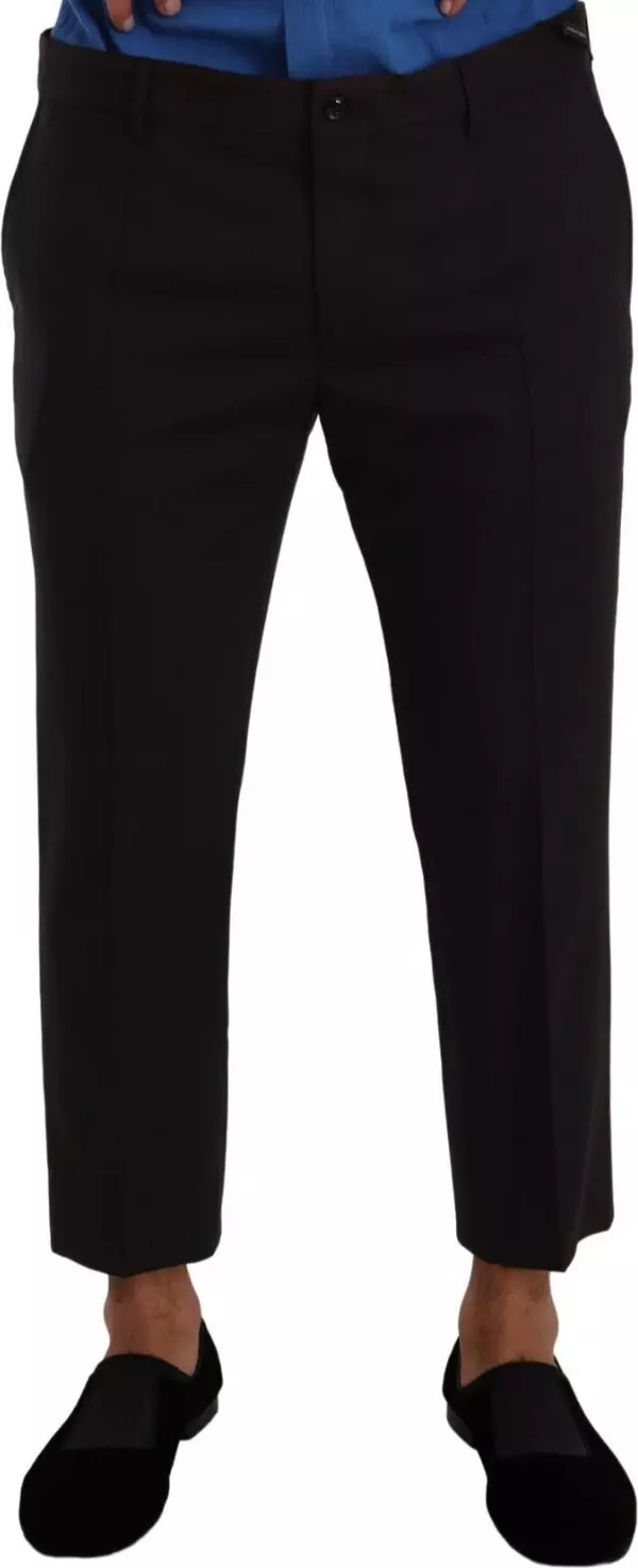 Gray Bordeaux Wool Trouser Dress Pants