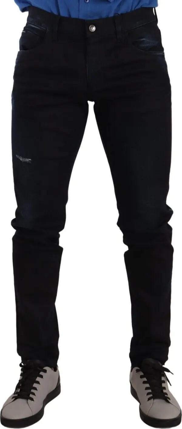 Blue Cotton Stretch Skinny Denim Trouser Jeans