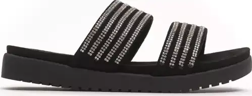 Silver Textile Women Sandal