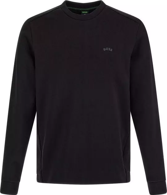Black Cotton Logo Details Sweatshirt