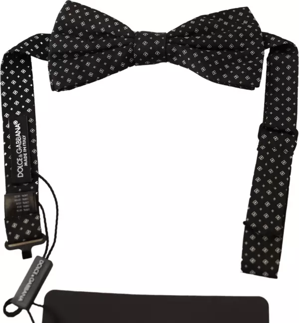 Black 100% Silk Adjustable Neck Papillon Tie