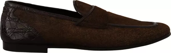 Shoes Dress Loafers Brown Leather Slip Shoes