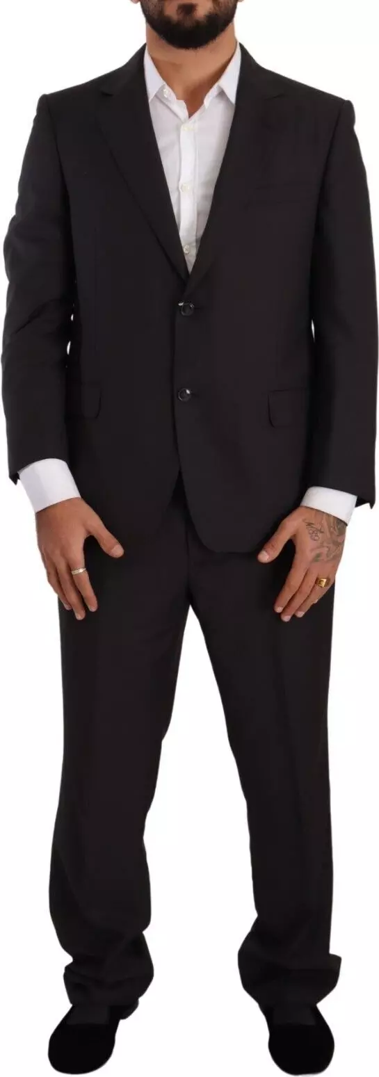 Dark Gray Single Breasted Formal Suit
