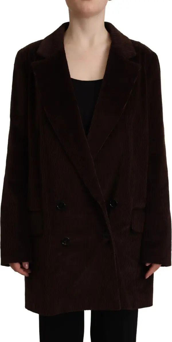 Bordeaux Corduroy Cotton Blazer Oversized Jacket