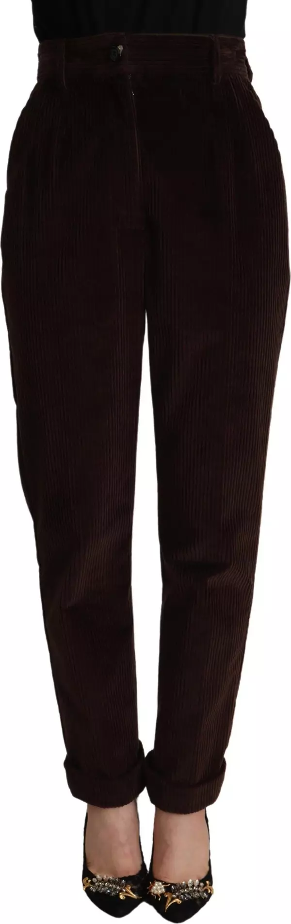 Bordeaux Corduroy Cotton Trouser Tapered Pants
