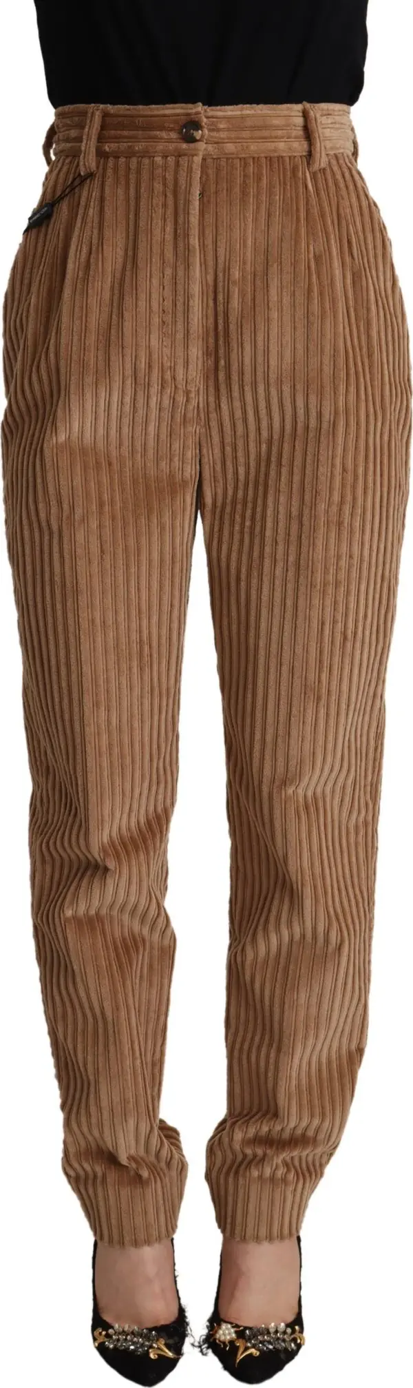 Brown Corduroy Cotton Trouser Tapered Pants