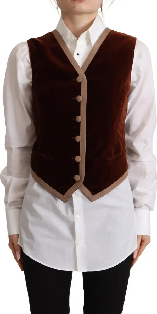 Bordeaux Velvet Cotton V-neck Sleeveless Vest Top