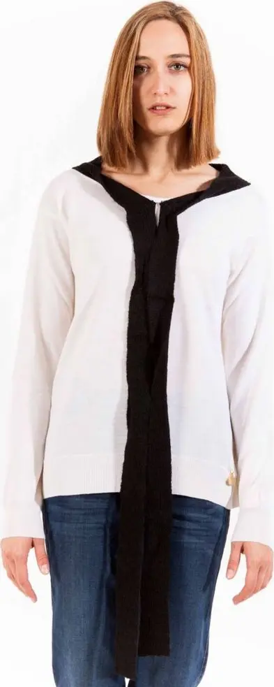 White Wool Women Sweater