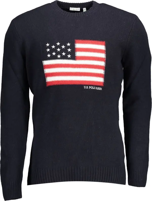 Blue Wool Men's Sweater