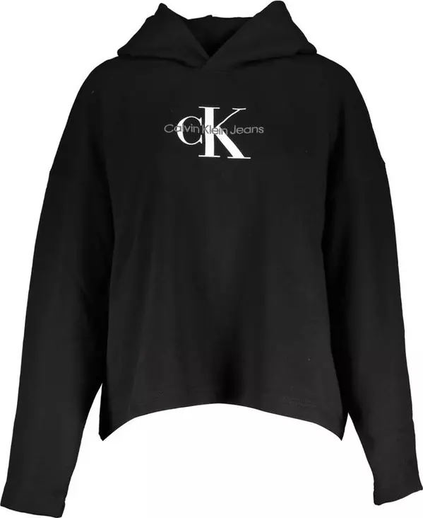 Black Cotton Women's Hoodie