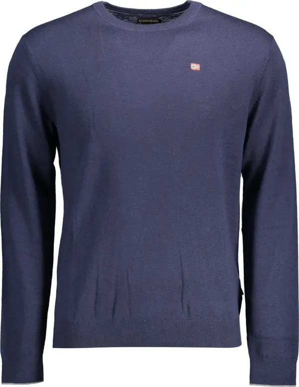 Blue Wool Men Sweater
