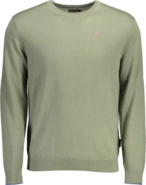 Green Wool Men Sweater