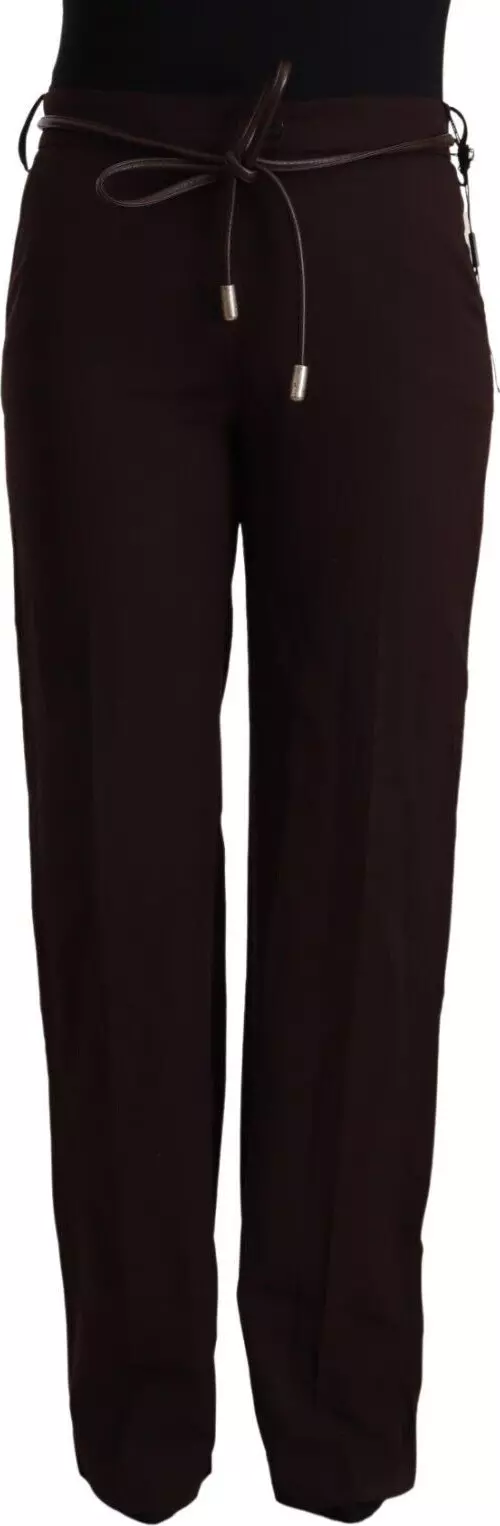 Black High Waist Straight Formal Pants