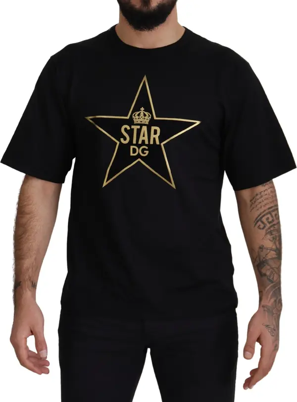 Black Gold STAR Crown DG Cotton Crewneck T-shirt